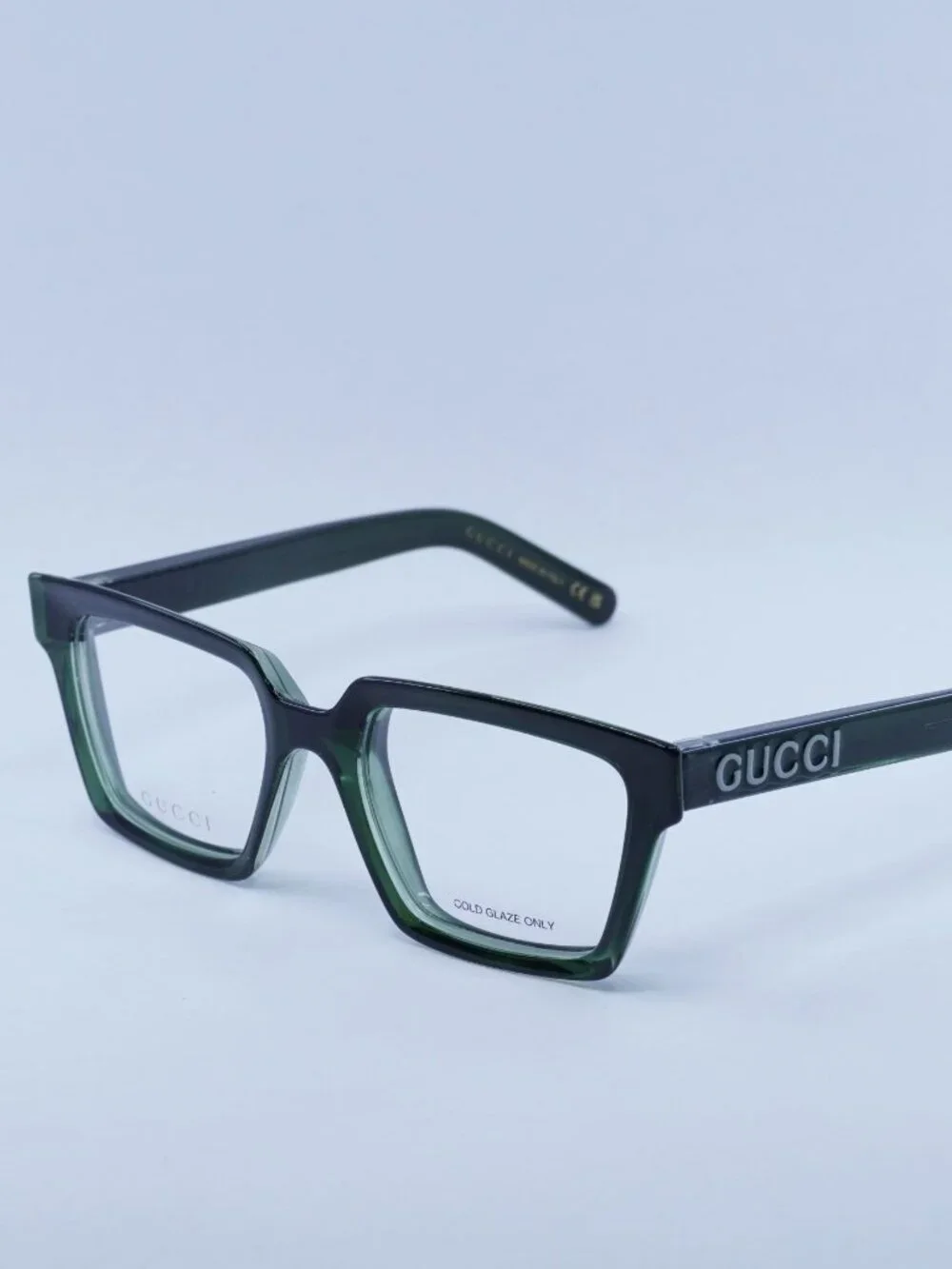 Gucci GG1725O 004 Eyeglasses Green 52mm Square Frame